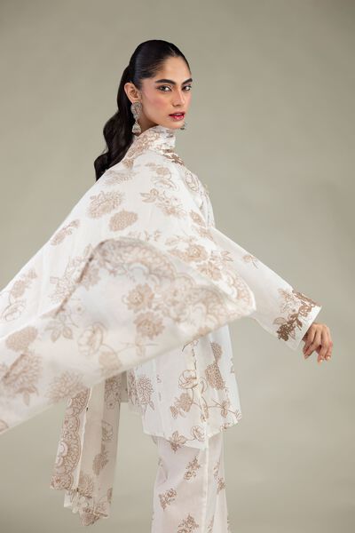 Embroidered | Lawn | Floral Lawn Dupatta | USD 12.50