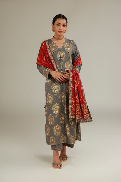 Raw Silk | 3 Piece Co-ord Set | USD 57.50