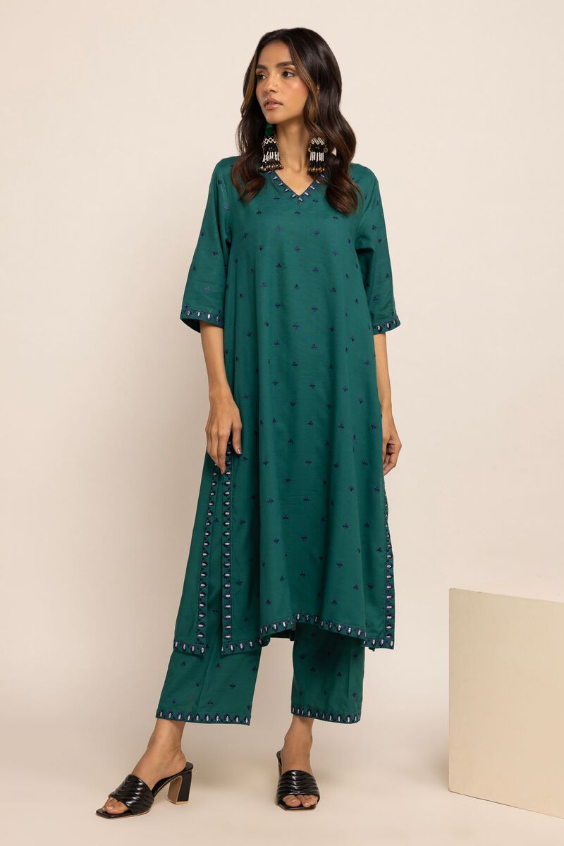 Contemporary Kameez, GREEN, hi-res image number null