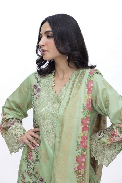 Embroidered | Jacquard | Fabrics 3 Piece | USD 50.00