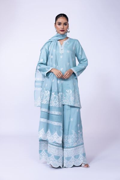 Embroidered | Russian Raw Silk | Pants | USD 80.00