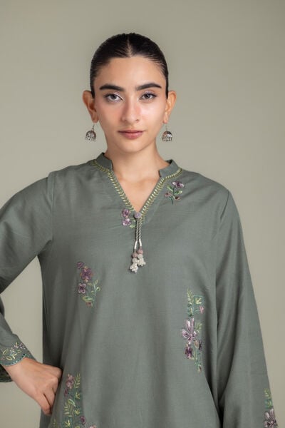 Embroidered | Light Khaddar | Fabrics 2 Piece | Top and Bottom | USD 40.00