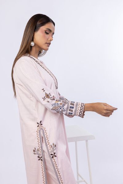 Embroidered | Crosshatch Poplin | Kurta | USD 25.00
