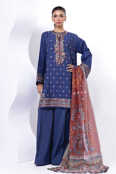 Embroidered | Dull Raw Silk | Fabrics 3 Piece | USD 25.50