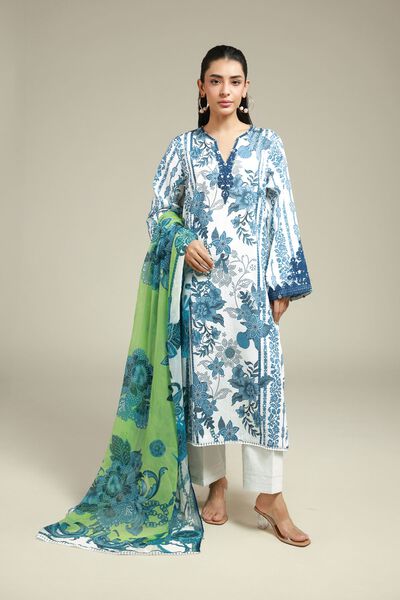 Embroidered | Satin | Fabrics 3 Piece | USD 55.00