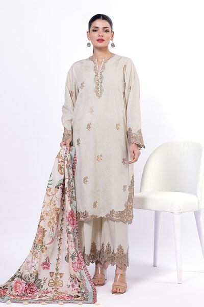 Embroidered | Jacquard | Fabrics 3 Piece | USD 55.00