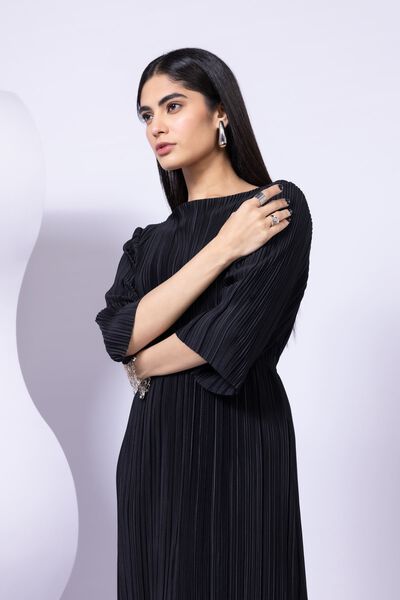 Dyed | Pleated Georgette | Maxi Dress | USD 9.00