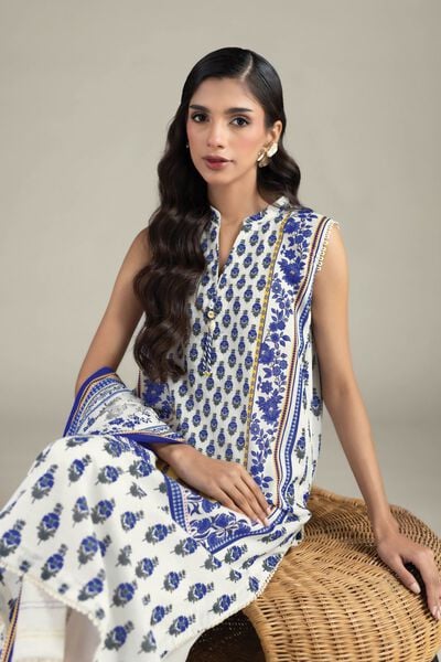 Printed | Cambric | Three Piece Suit | USD 65.00