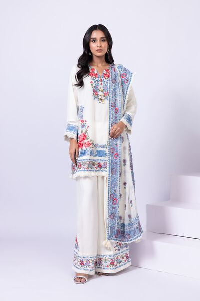 Embroidered | Polyester Crinkle Chiffon | Kurta | USD 24.00