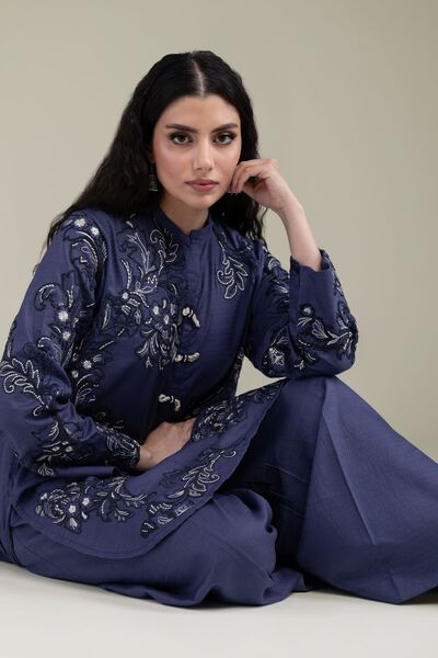 Embroidered | Cotton Dobby | Short Floral Kurta | USD 60.00