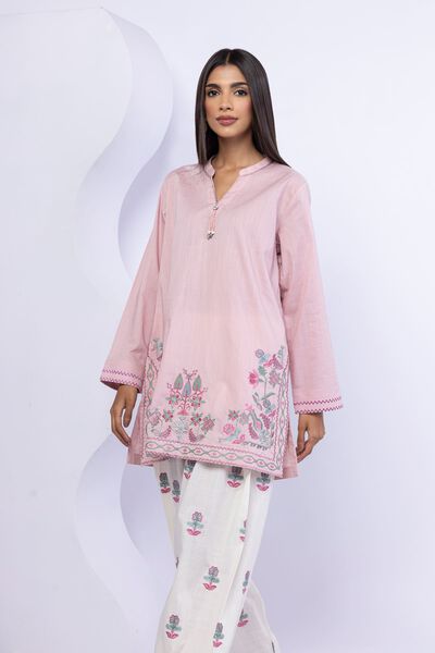 Embroidered | Crosshatch Poplin | Kurta | USD 35.00