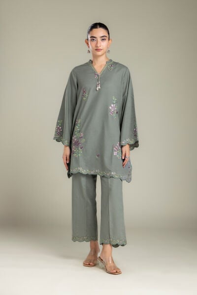Embroidered | Light Khaddar | Fabrics 2 Piece | Top and Bottom | USD 40.00