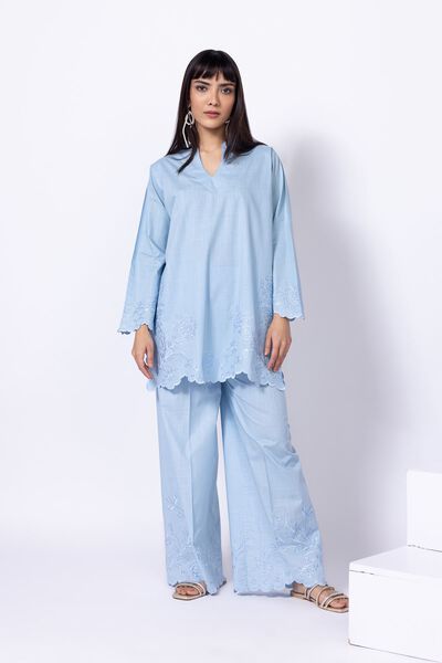 Embroidered | Crosshatch Poplin | Kurta | USD 10.50