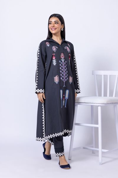Embroidered | Crosshatch Poplin | Pants | USD 6.00