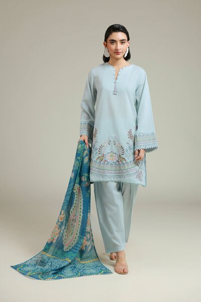 Embroidered | Cambric | Fabrics 3 Piece | USD 60.00