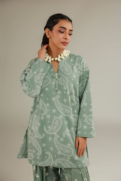 Cambric | Green Cambric Kurta | USD 35.00