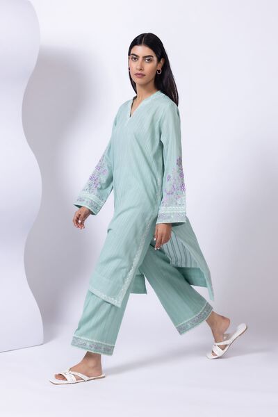 Embroidered | Leno | Pants | USD 10.00