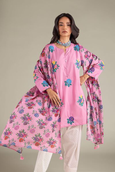 Embroidered | Lawn | Summer Floral Dupatta | USD 12.50