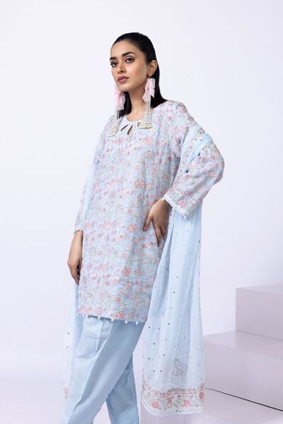 Embroidered | Polyester Crinkle Chiffon | Kurta | USD 25.50