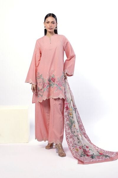 Embroidered | Cotton Dobby | Fabrics 3 Piece | USD 55.00