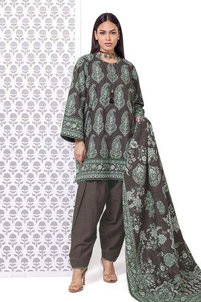 Printed | Khaddar | Fabrics 3 Piece | USD 10.50