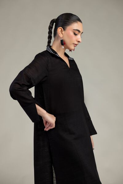Dyed | Textured Cotton | Longline Cotton Kurta | USD 35.00