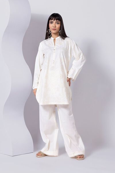 Embroidered | Crosshatch Poplin | Kurta | USD 24.50