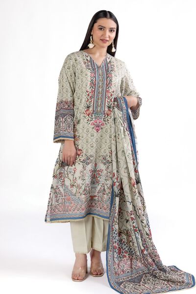 Printed | Slub Lawn | Fabrics 3 Piece | USD 20.00