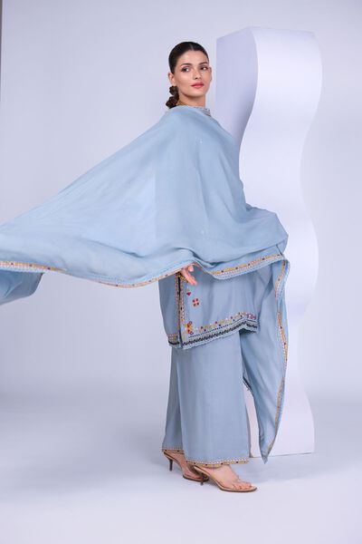 Embroidered | Russian Raw Silk | Pants | USD 6.90