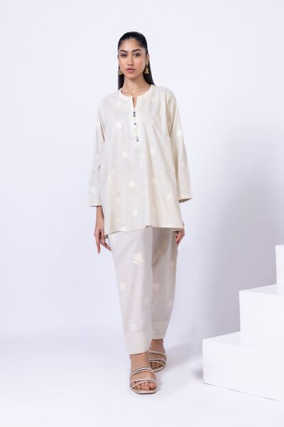 Embroidered | Crosshatch Poplin | Pants | USD 17.50