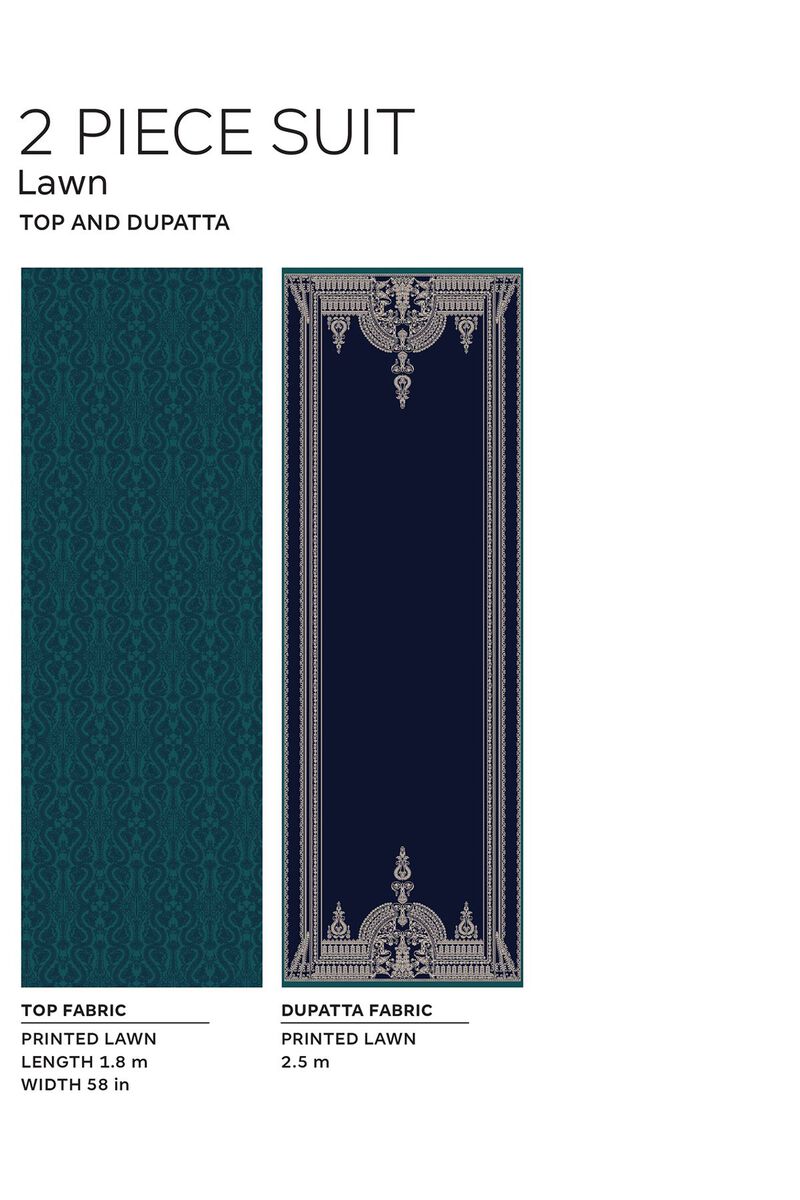 Lawn | Printed | Fabrics 2 Piece | Top Dupatta | null