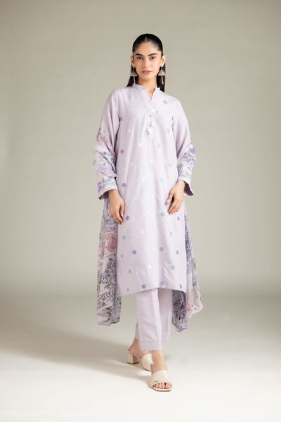 Embroidered | Blended Cambric | Pants | USD 25.00