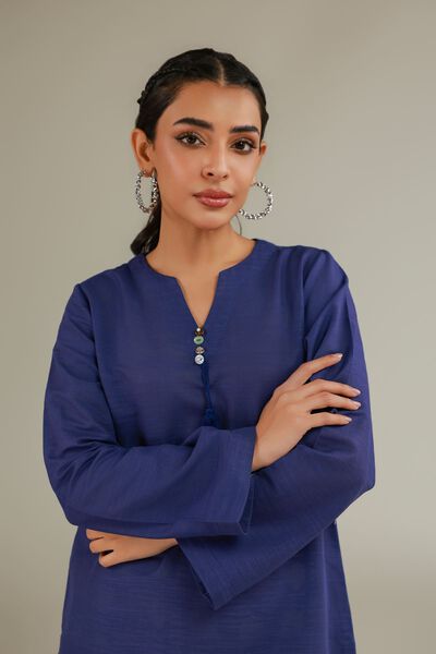 Printed | Textured Cotton | V-Neck Tassel Kurta | USD 12.50