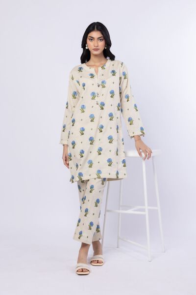 Embroidered | Crosshatch Poplin | Pants | USD 25.00