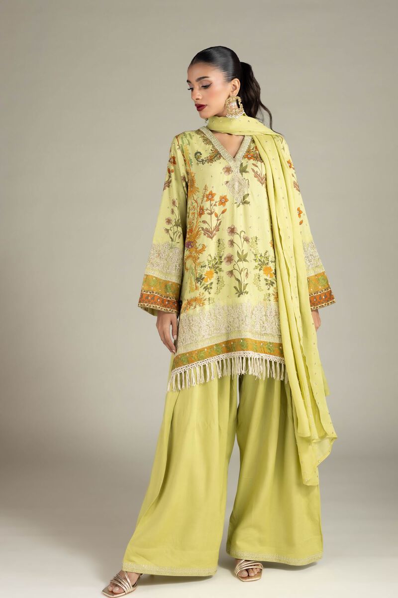 Embroidered | Raw Silk | 3 Piece Co-ord Set | null
