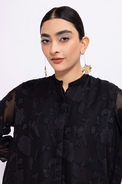 Button Down Shirt, BLACK, hi-res