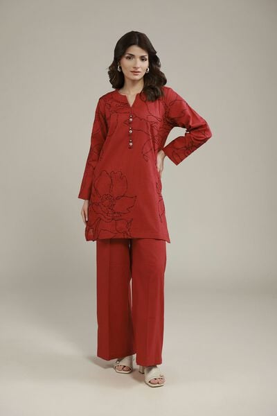 Dyed | Heavy Textured Cotton | Relaxed Solid Pants | USD 15.00