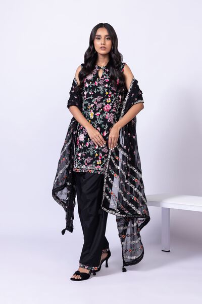 Embroidered | Polyester Crinkle Chiffon | Kurta | USD 24.00
