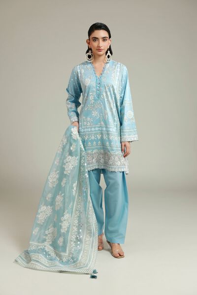 Embroidered | Cambric | Fabrics 3 Piece | USD 60.00