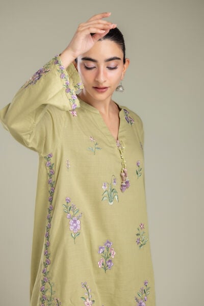 Embroidered | Light Khaddar | Fabrics 2 Piece | Top and Bottom | USD 40.00