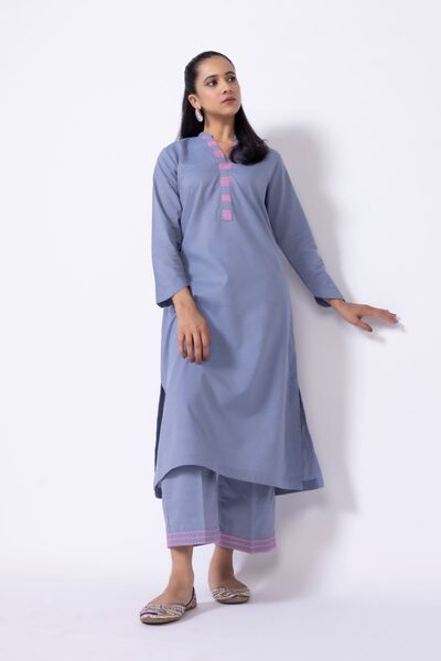Embroidered | Chambray | Kurta | USD 9.00