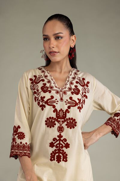 Embroidered | Cambric | Long Cambric Kurta | USD 45.00