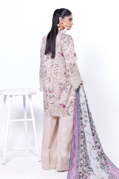 Embroidered | Cotton Satin | Fabrics 3 Piece | USD 55.00