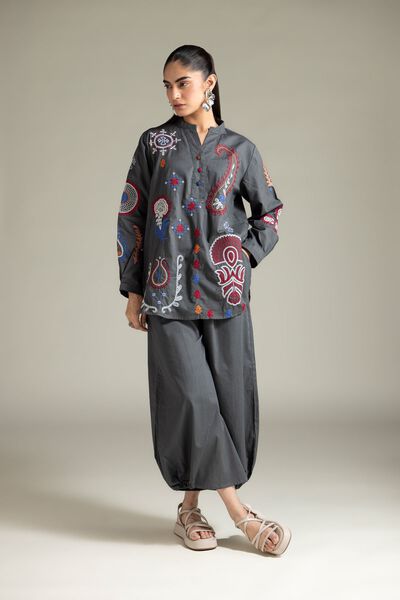 Textured Cotton | Trousers | USD 18.00