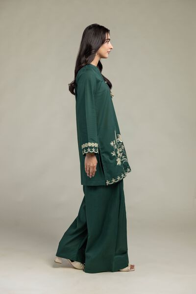 Embroidered | Cambric | Solid Green Shalwar | USD 15.00