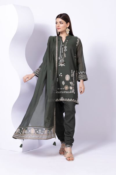 Embroidered | Crosshatch Raw Silk | Shalwar | USD 6.00