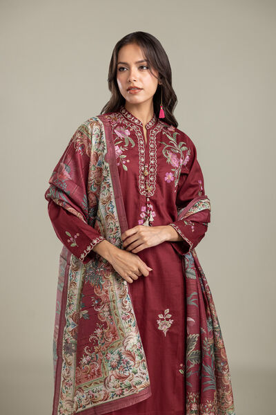 Embroidered | Polyester Silk | Dupatta | USD 30.00