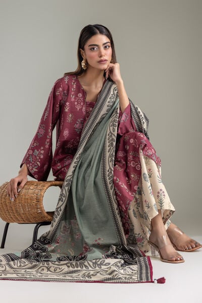 Printed | Light Khaddar | 3-Piece Tailored Set | USD 65.00