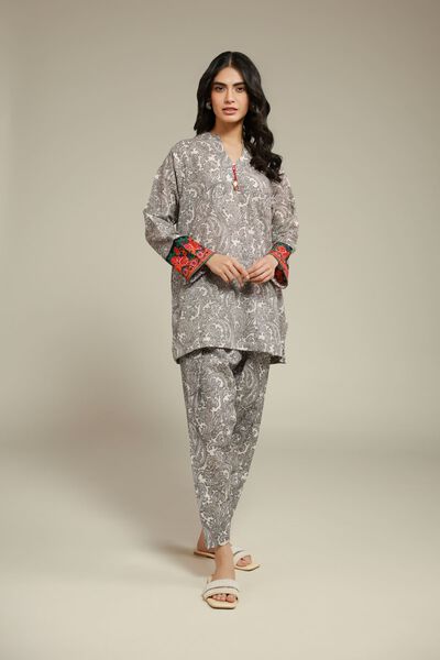 Printed | Textured Cotton | Tapered Paisley Shalwar | USD 17.00