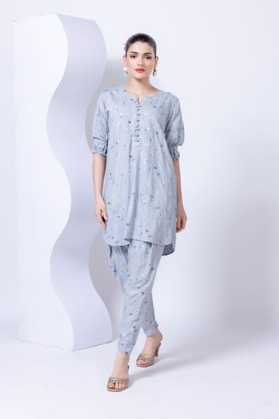 Embroidered | Crosshatch Raw Silk | Shalwar | USD 13.50